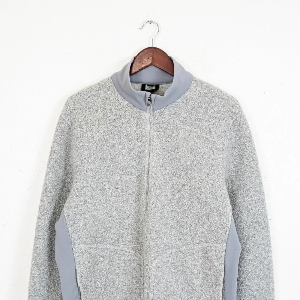 Lululemon Tundra Trek 1/2 Zip Pullover jacket Sherpa Fleece gray Large